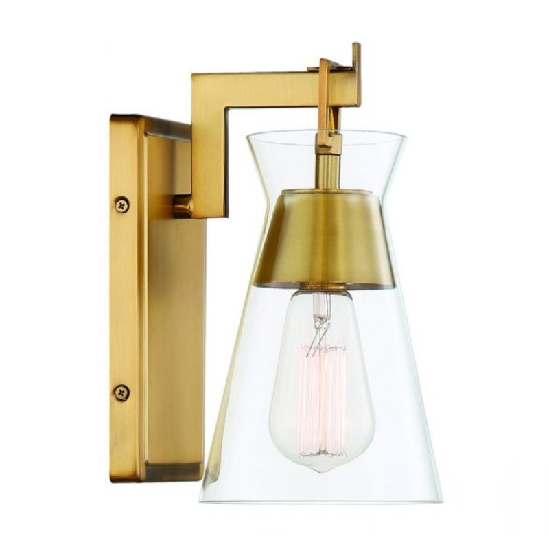 Lakewood 1-Light Wall Sconce in Warm Brass - I58423338995