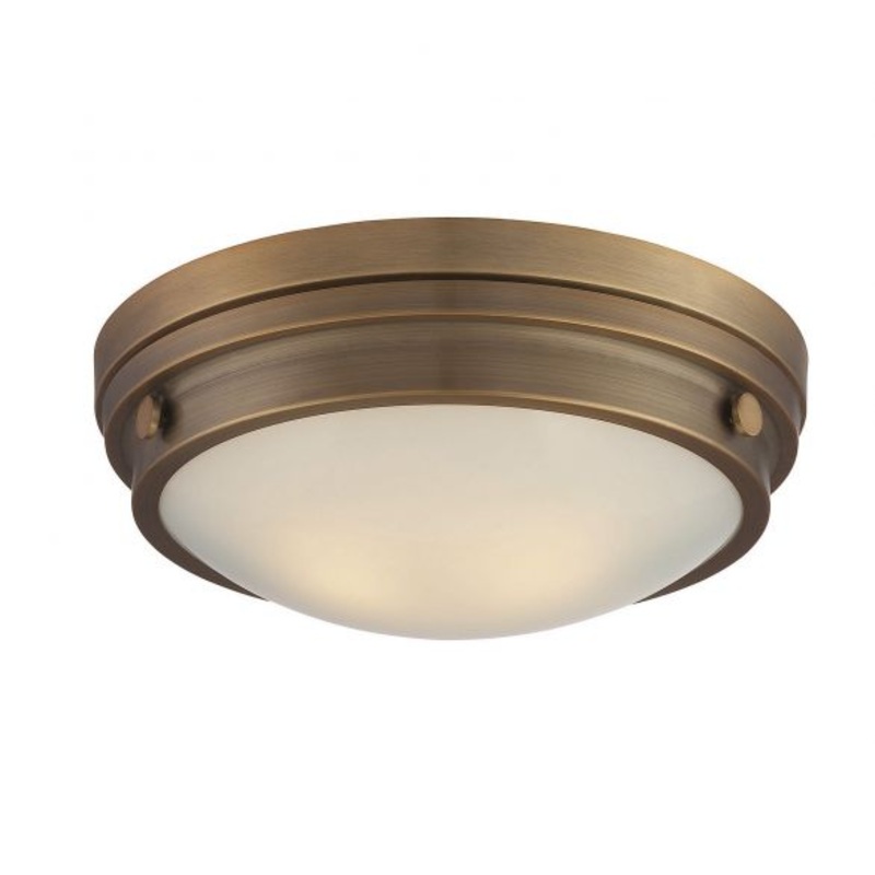Lucerne 2-Light Ceiling Light in Warm Brass - I58423339179