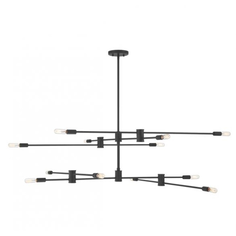 Lyrique 12-Light Chandelier in Matte Black - I58423339125