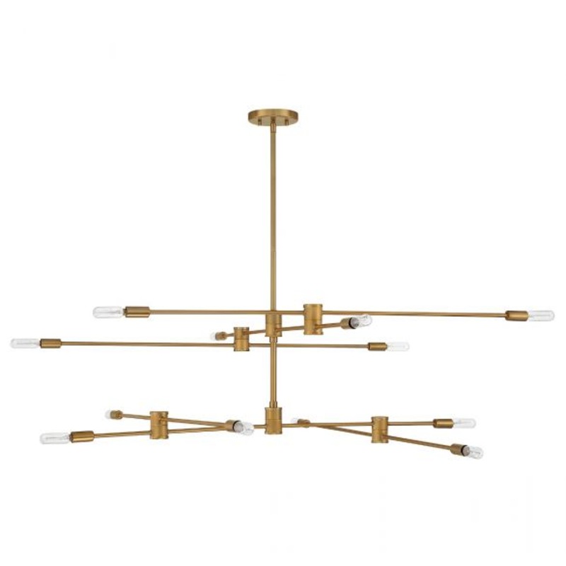 Lyrique 12-Light Chandelier in Warm Brass - I58423339124