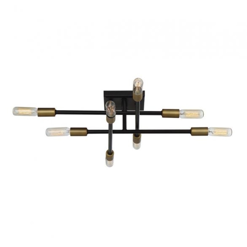 Lyrique 8-Light Ceiling Light in Bronze with Brass Accents - I58423339164