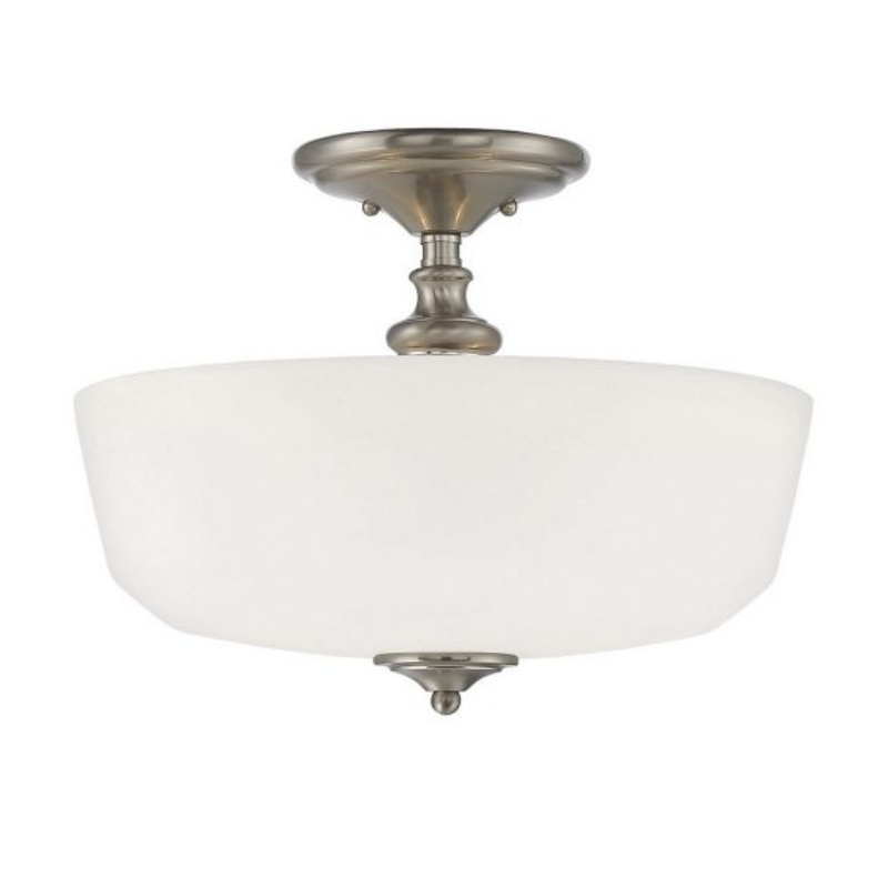 Melrose 2-Light Ceiling Light in Satin Nickel - I58423339163