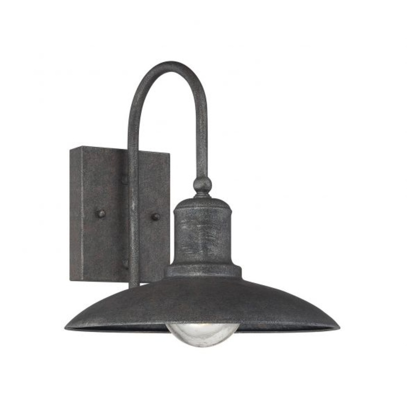 Mica 1-Light Outdoor Wall Lantern in Artisan Rust - I58423339011