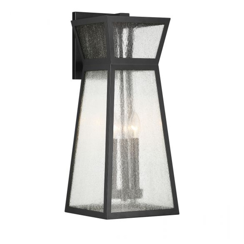 Millford 3-Light Outdoor Wall Lantern in Matte Black - I58423339153