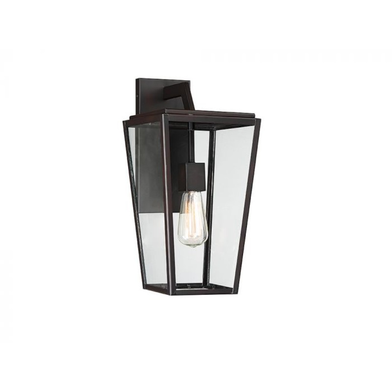 Milton 1-Light Outdoor Wall Lantern in English Bronze - I58423339014