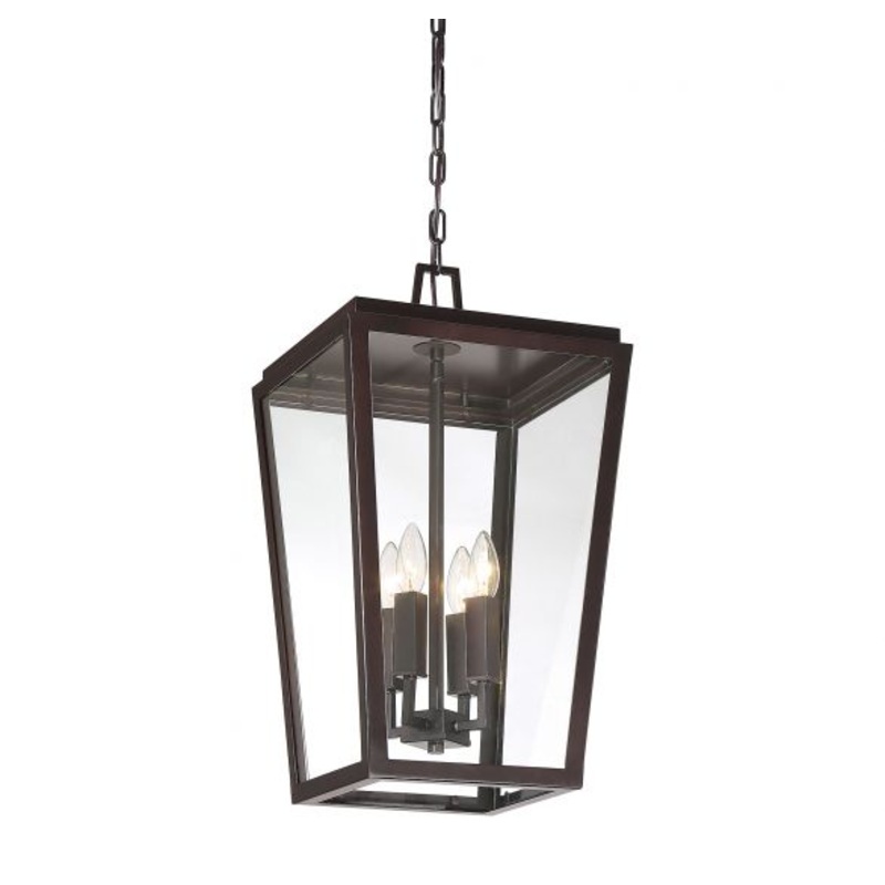 Milton 4-Light Outdoor Hanging Lantern in English Bronze - I58423339005