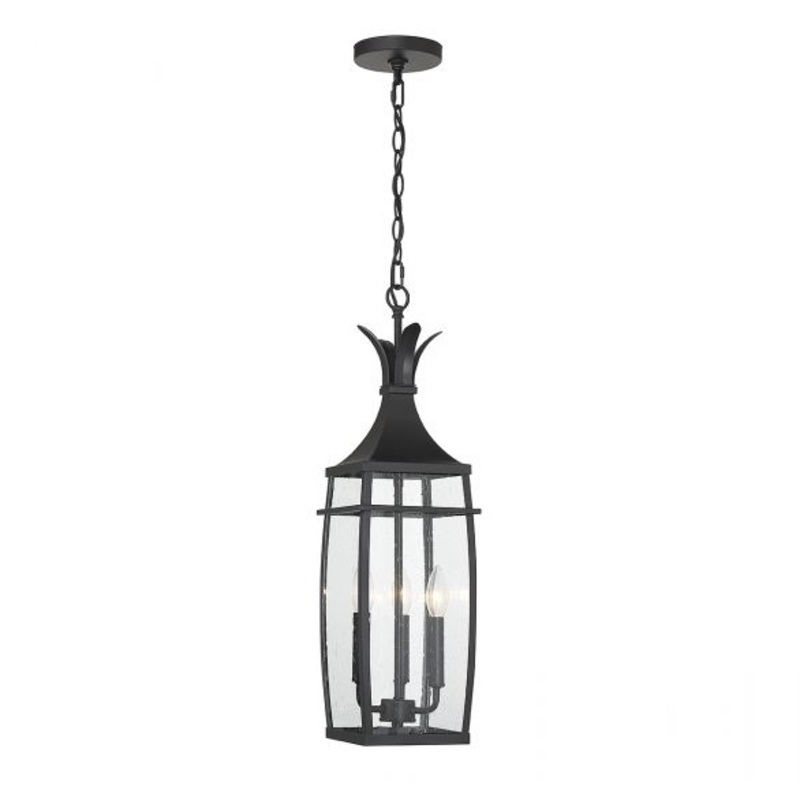 Montpelier 3-Light Outdoor Hanging Lantern in Matte Black - I58423339138