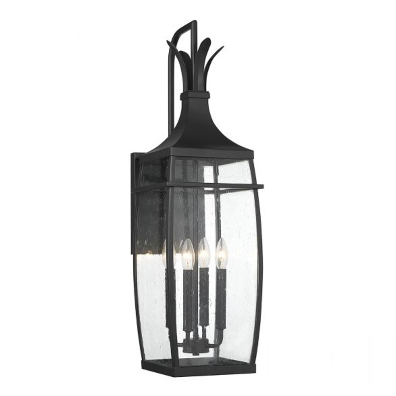 Montpelier 4-Light Outdoor Wall Lantern in Matte Black - I58423339140