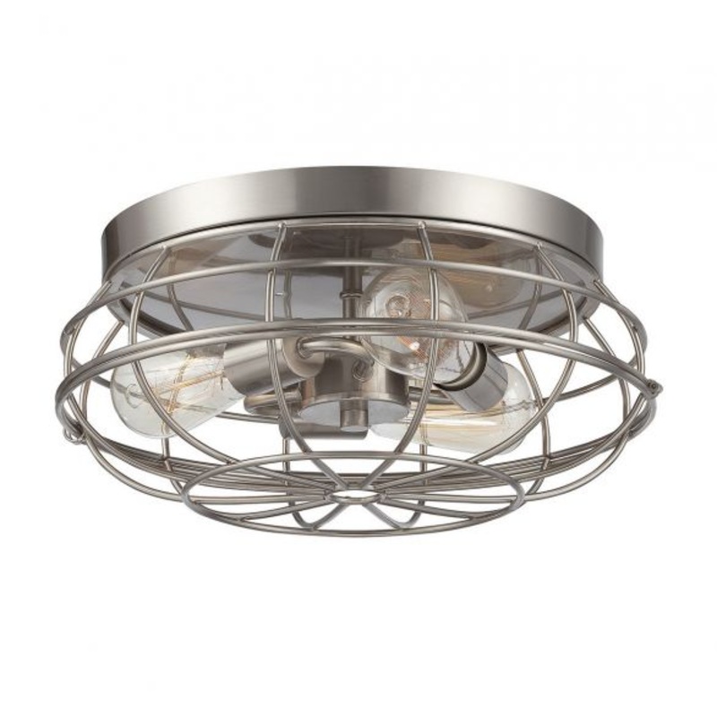 Scout 3-Light Ceiling Light in Satin Nickel - I58423339175