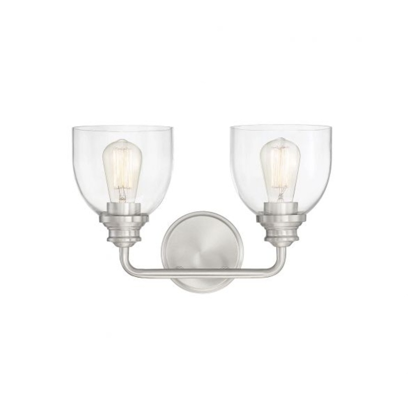 Vale 2-Light Bathroom Vanity Light in Satin Nickel - I58423339111