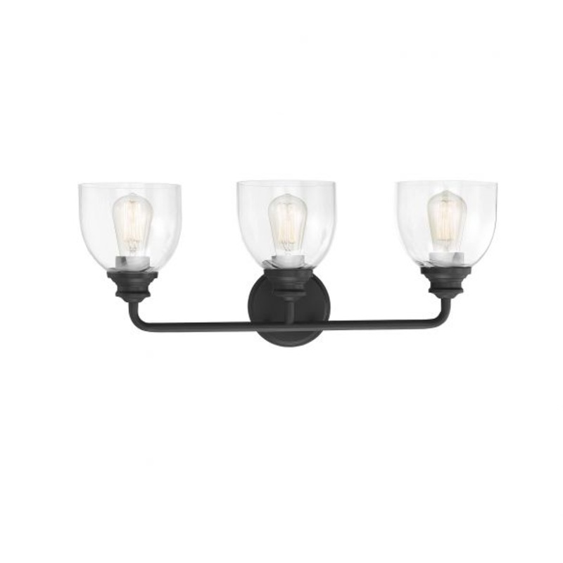Vale 3-Light Bathroom Vanity Light in Black - I58423339109