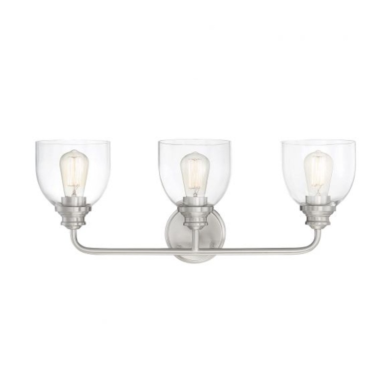 Vale 3-Light Bathroom Vanity Light in Satin Nickel - I58423339103