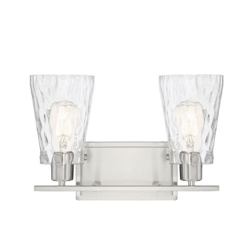 Vaughan 2-Light Bathroom Vanity Light in Satin Nickel - I58423339113