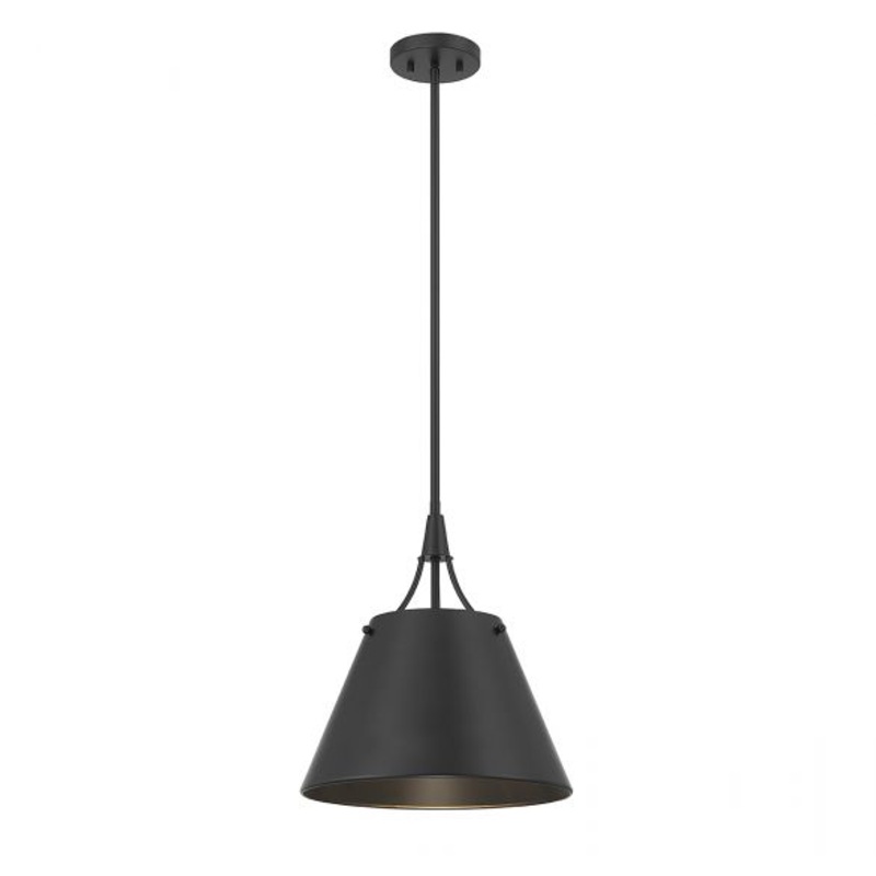 Willis 1-Light Pendant in Matte Black - I58423339077