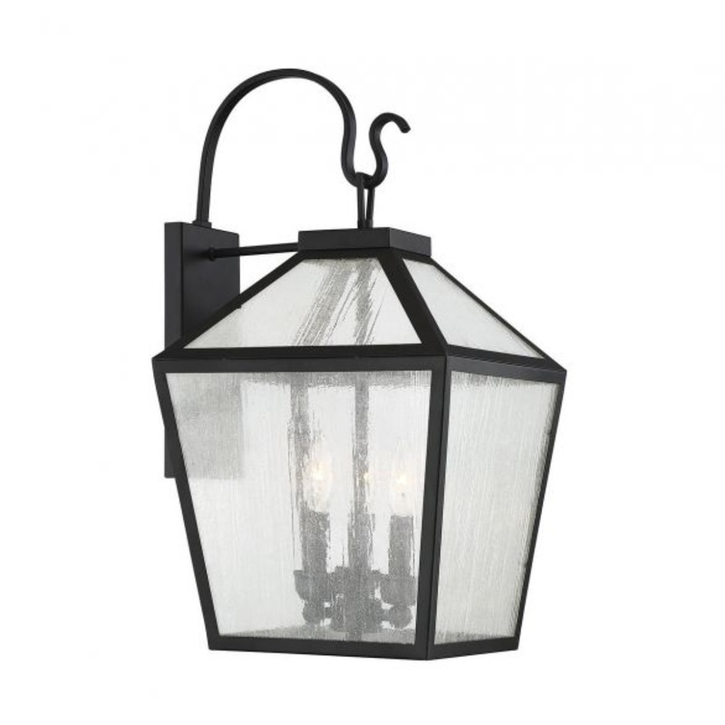 Woodstock 3-Light Outdoor Wall Lantern in Black - I58423339017