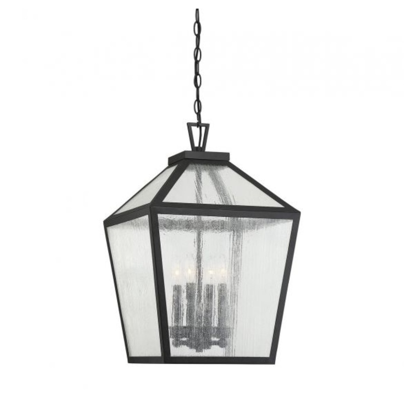 Woodstock 4-Light Outdoor Hanging Lantern in Black - I58423339012