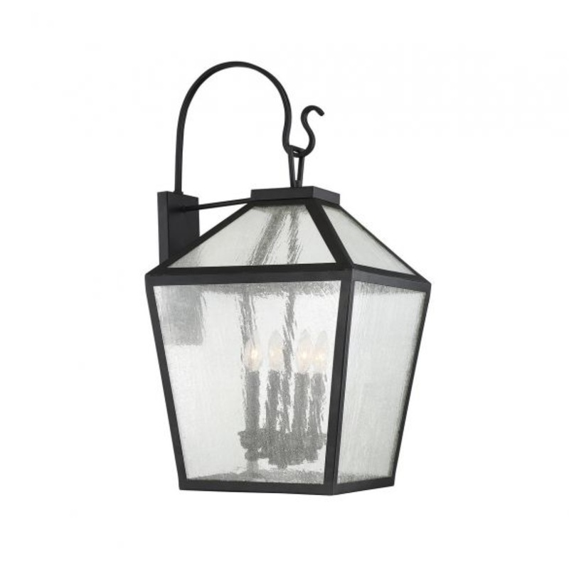 Woodstock 4-Light Outdoor Wall Lantern in Black - I58423339027