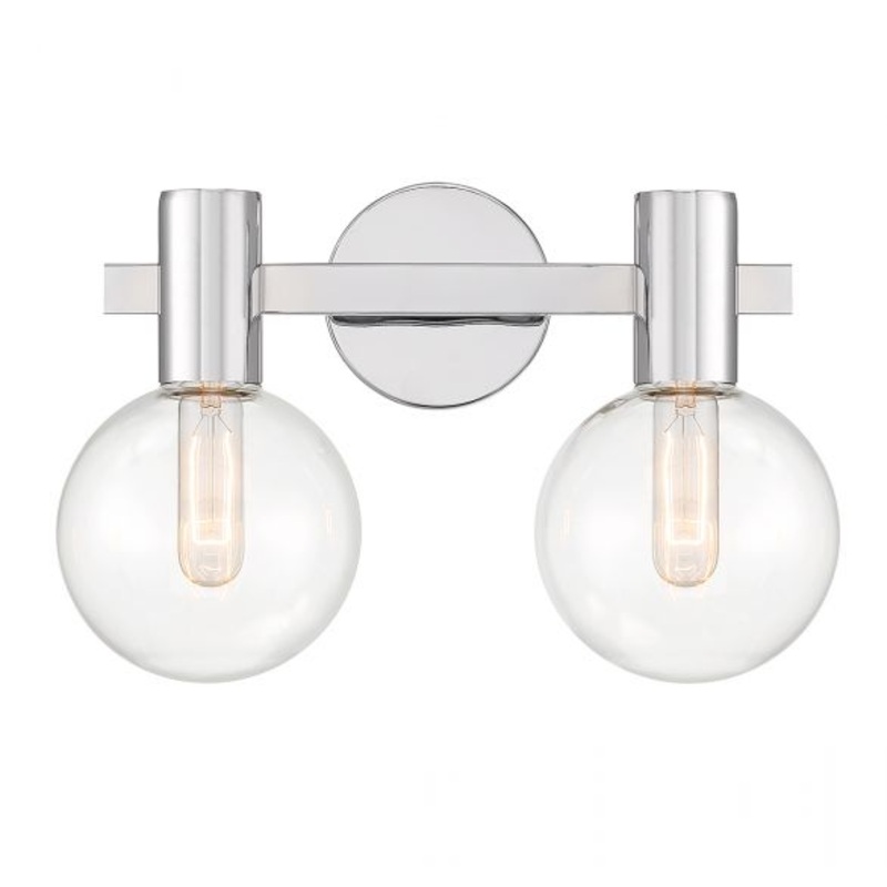 Wright 2-Light Bathroom Vanity Light in Chrome - I58423339064