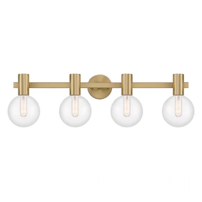 Wright 4-Light Bathroom Vanity Light in Warm Brass - I58423339046