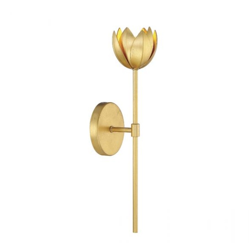 1-Light LED Wall Sconce in True Gold - I58423338957