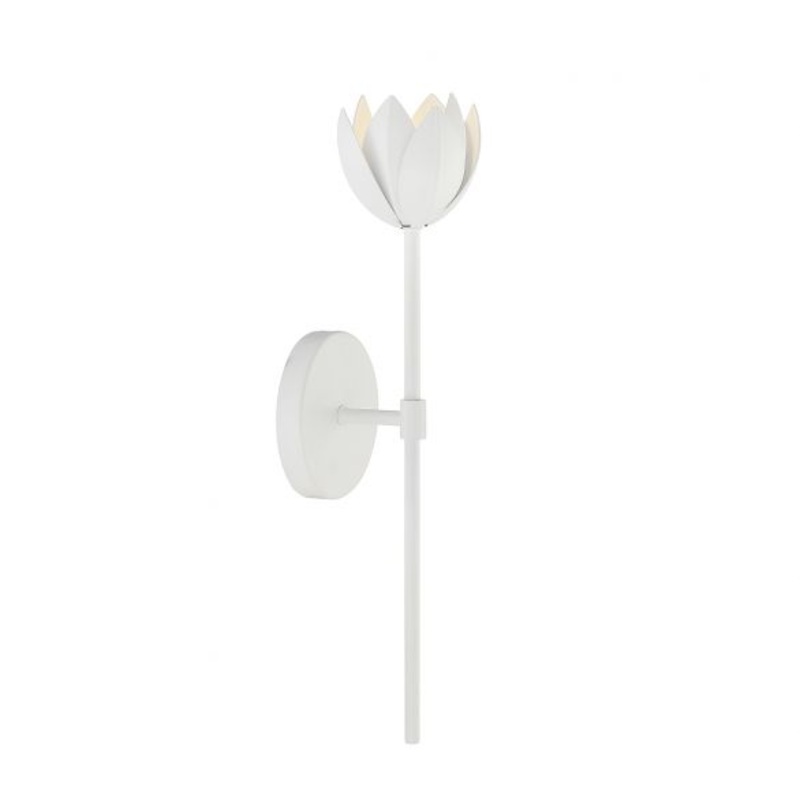 1-Light LED Wall Sconce in White - I58423338965