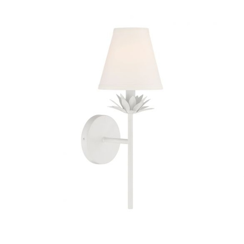 1-Light Wall Sconce in White - I58423338961