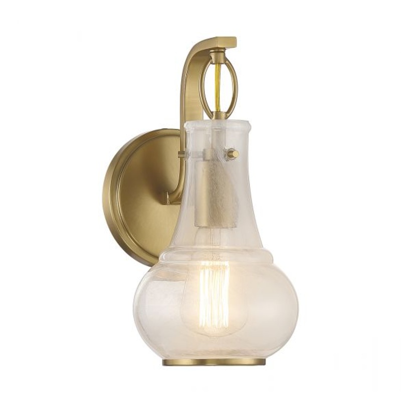 Adams 1-Light Wall Sconce in Warm Brass - I58423338812