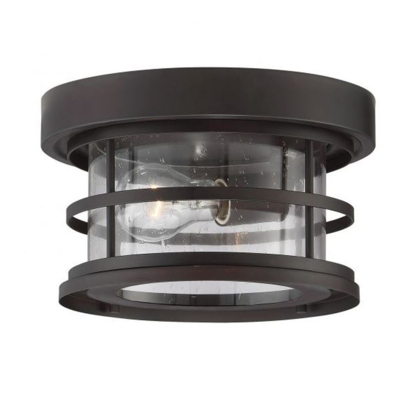 Barrett 1-Light Outdoor Ceiling Light in English Bronze - I58423338886