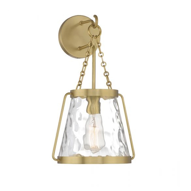 Crawford 1-Light Wall Sconce in Warm Brass - I58423338810
