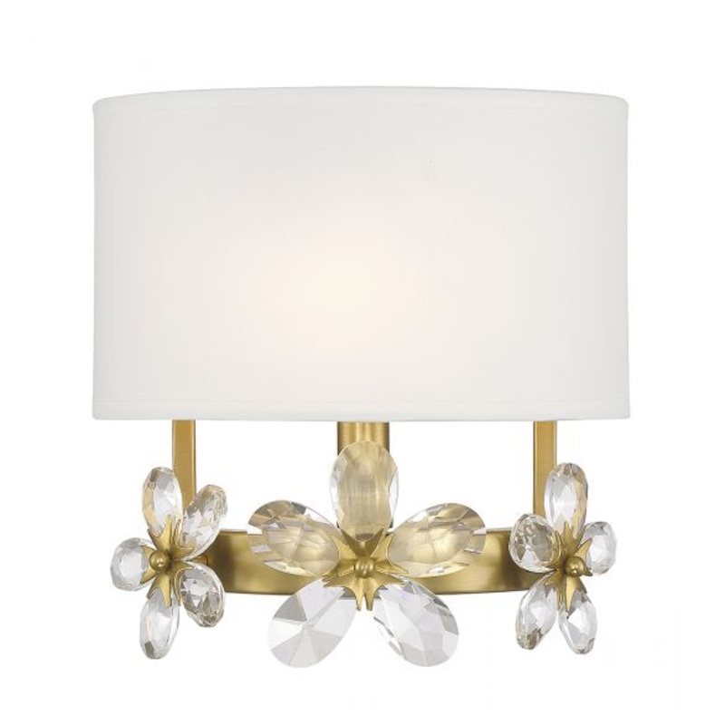 Dahlia 1-Light Wall Sconce in Warm Brass - I58423338783