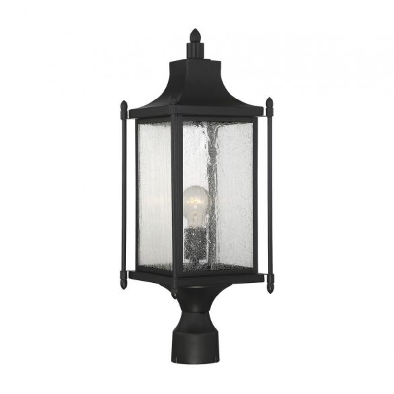 Dunnmore 1-Light Outdoor Post Lantern in Black - I58423338907