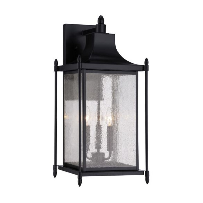 Dunnmore 3-Light Outdoor Wall Lantern in Black - I58423338905