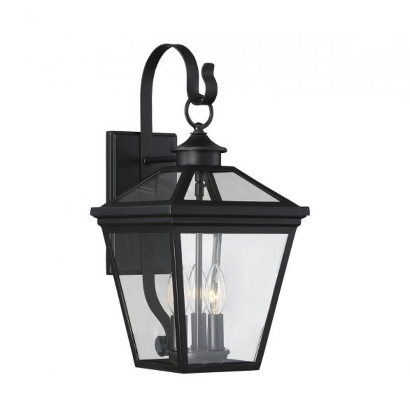 Ellijay 3-Light Outdoor Wall Lantern in Black - I58423338885