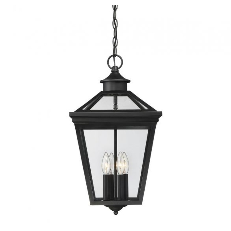 Ellijay 4-Light Outdoor Hanging Lantern in Black - I58423338904