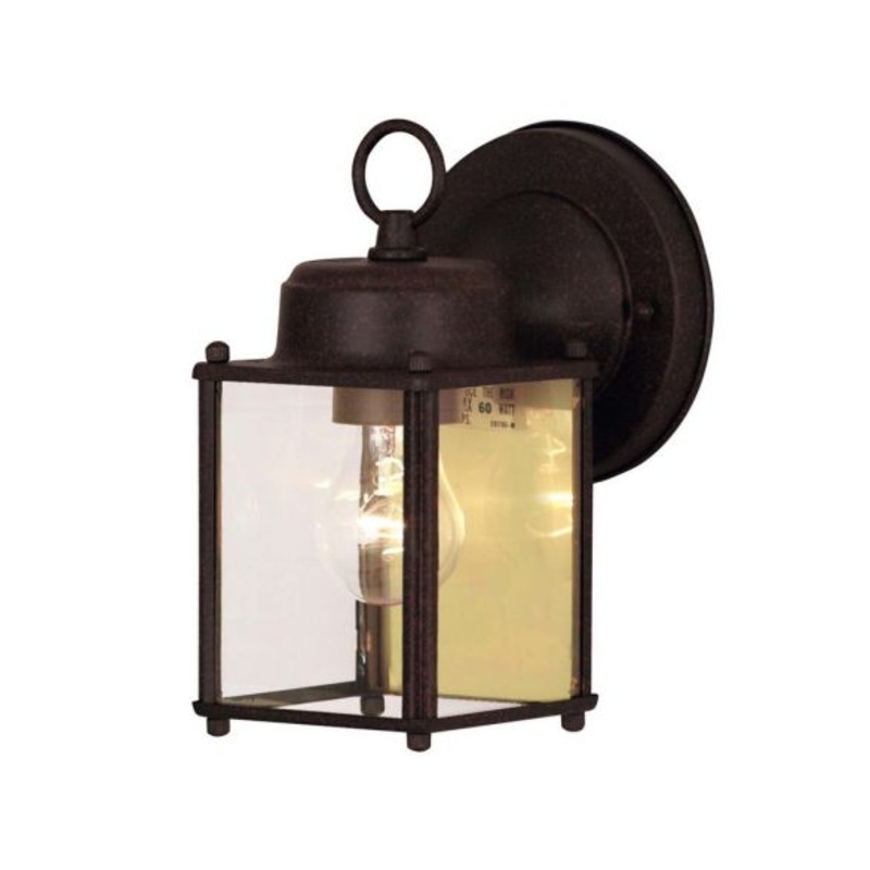 Exterior Collections 1-Light Outdoor Wall Lantern in Rust - I58423338771