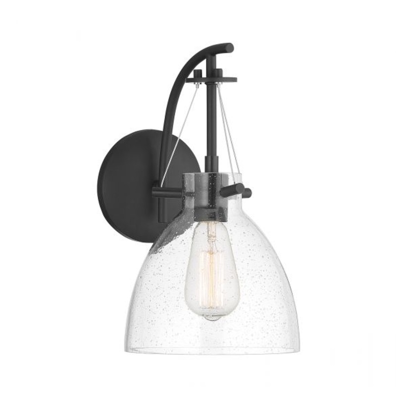 Foster 1-Light Wall Sconce in Matte Black - I58423338801