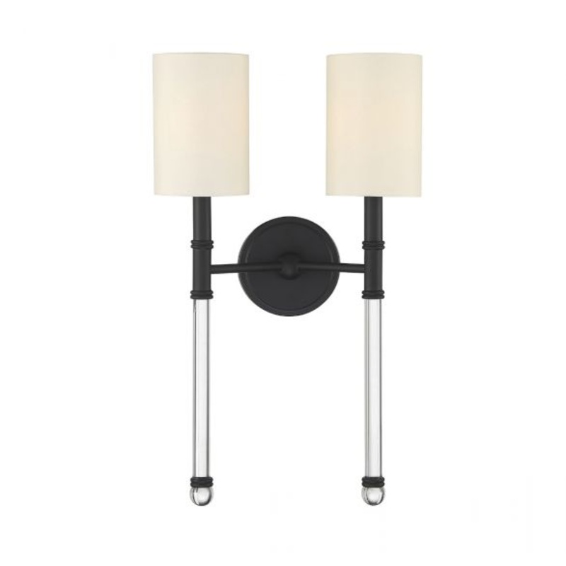 Fremont 2-Light Wall Sconce in Matte Black - I58423338865