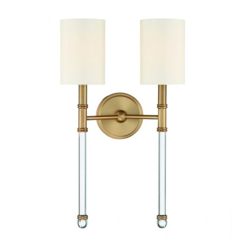 Fremont 2-Light Wall Sconce in Warm Brass - I58423338856