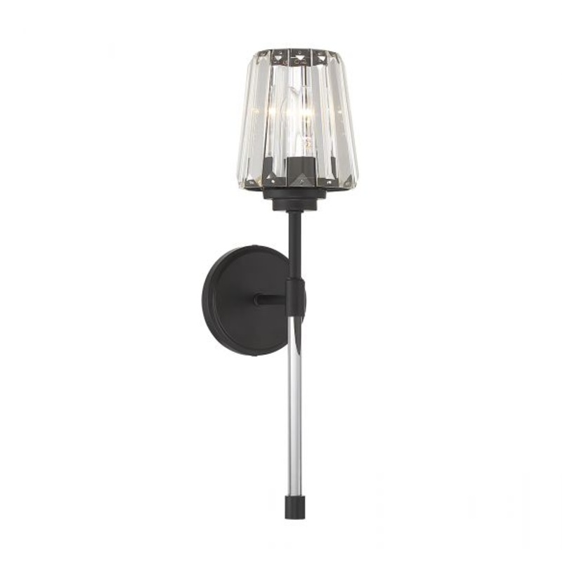 Garnet 1-Light Wall Sconce in Matte Black - I58423338799