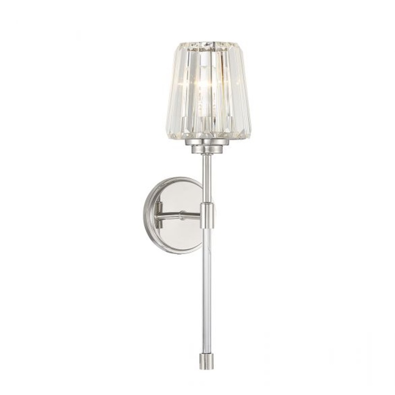 Garnet 1-Light Wall Sconce in Polished Nickel - I58423338766