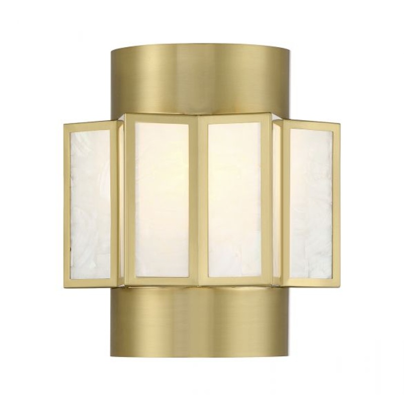 Gideon 2-Light Wall Sconce in Warm Brass - I58423338815