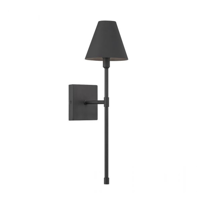 Jefferson 1-Light Wall Sconce in Matte Black - I58423338800