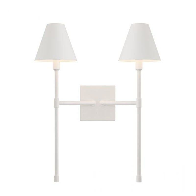 Jefferson 2-Light Wall Sconce in Bisque White - I58423338802