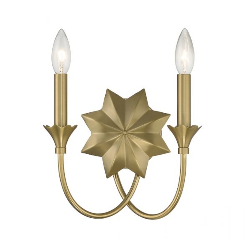 Sullivan 2-Light Wall Sconce in Warm Brass - I58423338792