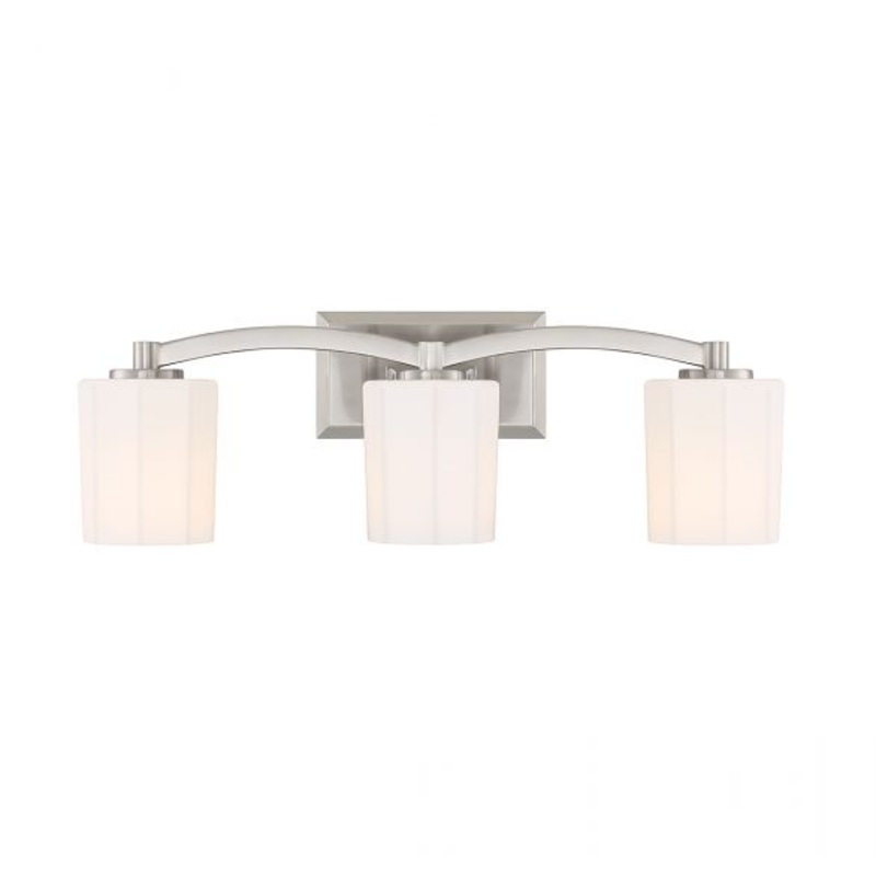 Whitney 3-Light Bathroom Vanity Light in Satin Nickel - I58423338914