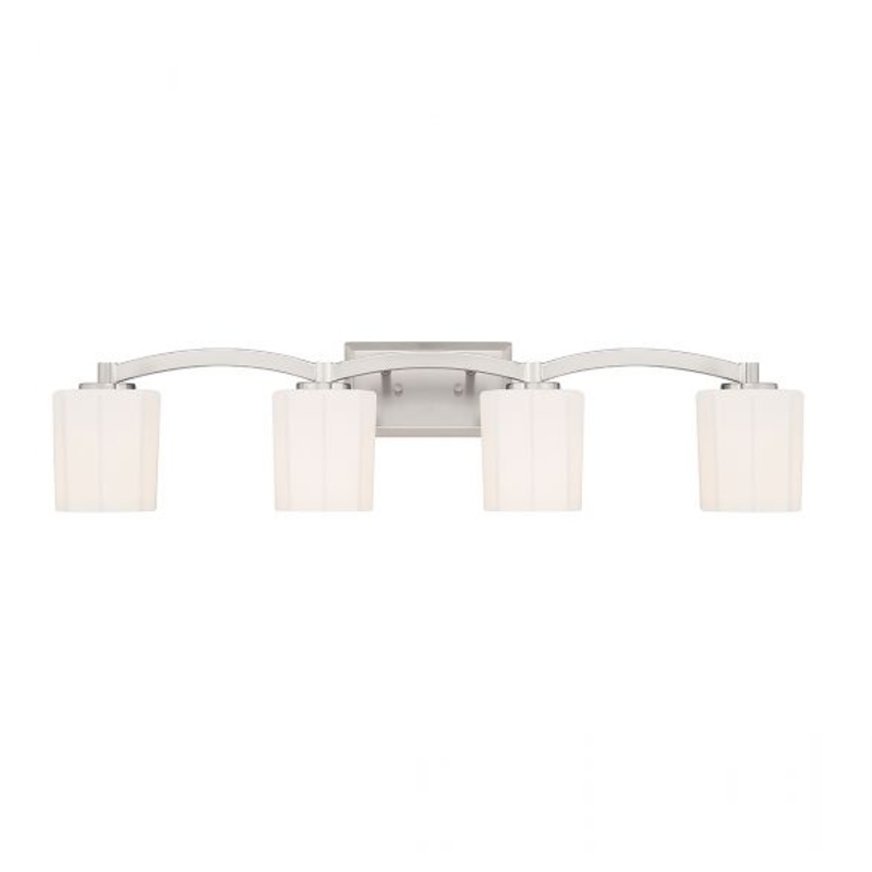 Whitney 4-Light Bathroom Vanity Light in Satin Nickel - I58423338930