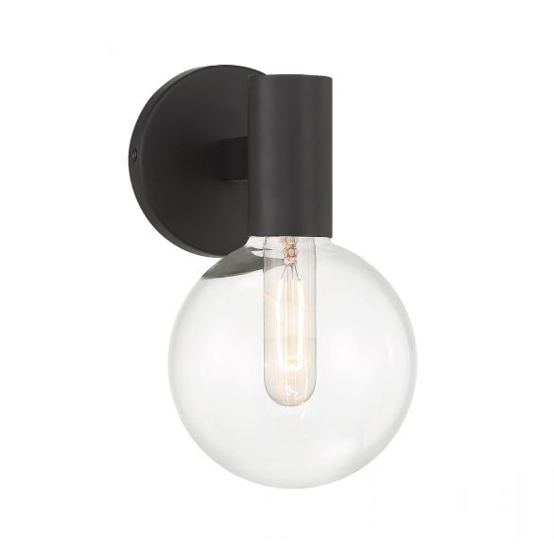 Wright 1-Light Wall Sconce in Matte Black - I58423338816