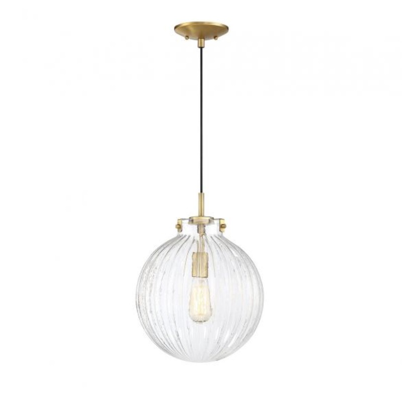 1-Light Mini Pendant in Natural Brass - I58423338623