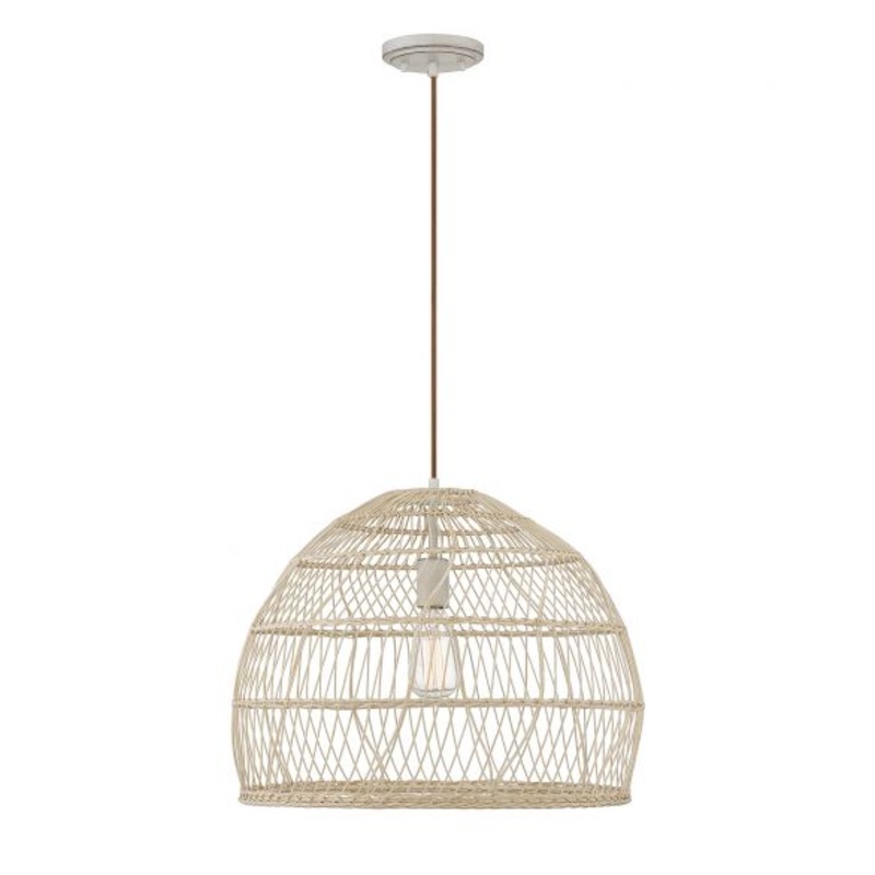 1-Light Pendant in Natural Rattan with A Matching Socket - I58423338624