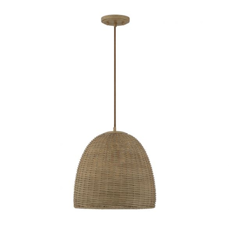 1-Light Pendant in Natural Wicker - I58423338615
